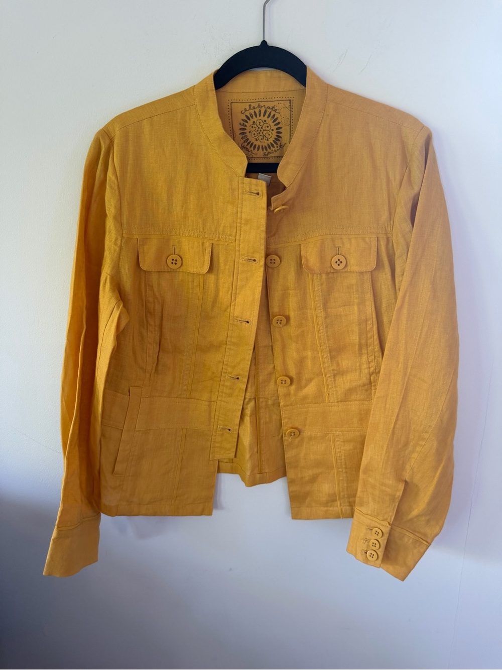 Coldwater Creek Golden Yellow Button-Front Jacket